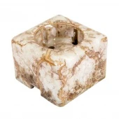 Ретро розетка QUADRA с заземлением, дворцовый мрамор, GE80301-19 ТМ МезонинЪ