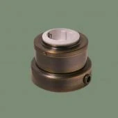 Ретро розетка с заземлением и шторками, серия Лонжин, темная латунь, механизм: белый (трубка D16) L223-8-16 Romatti