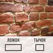 Лофт плитка "Ижора" (элементы ложок и тычок) ОБи1 OldBrick бетон