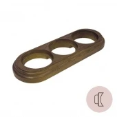 Рамка на бревно D200 мм. 3 местная, овал, дуб зеленый НО13ДЗ200 Salvador