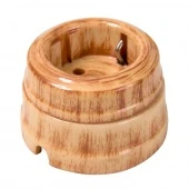 Ретро розетка с заземлением, кумару, GE70301-68 (KM) ТМ МезонинЪ