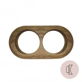 Рамка на бревно D280 мм. 2 местная, овал, дуб зеленый НО12ДЗ280 Salvador