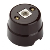 Ретро розетка ТВ коричневый, 84022BW Fanton