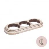 Рамка на бревно D280 мм. 3 местная, овал, дуб выбеленный с коричневой патиной НО13ВДК280 Salvador