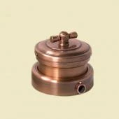 Ретро выключатель серия Роматти светлая медь (трубка D12) R133-5-12 Romatti двухклавишный
