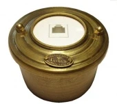 Розетка телефонная малая, латунь, 18220И-80 ГусевЪ