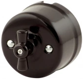 Ретро выключатель проходной, антрацитовый, 060-813-А (KM) Sun Lumen одноклавишный