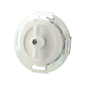 Ретро выключатель проходной, поворотный, белый/белый, 880704-3 Vintage, одноклавишный