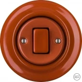 Ретро выключатель красно-коричневый глянцевый OPAURGWds Katy Paty диммер для ламп накаливания