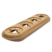 Накладка на бревно 300 мм. 4 местная, ясень натуральный, ОМРФ4-300 DecoWood