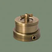 Ретро выключатель серия Лонжин светлая латунь, рамка: металл, L113-6 Romatti одноклавишный проходной