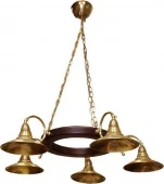 Светильник подвесной №53 "Колесо" латунь НСБ04-5/40-520/53 ГусевЪ