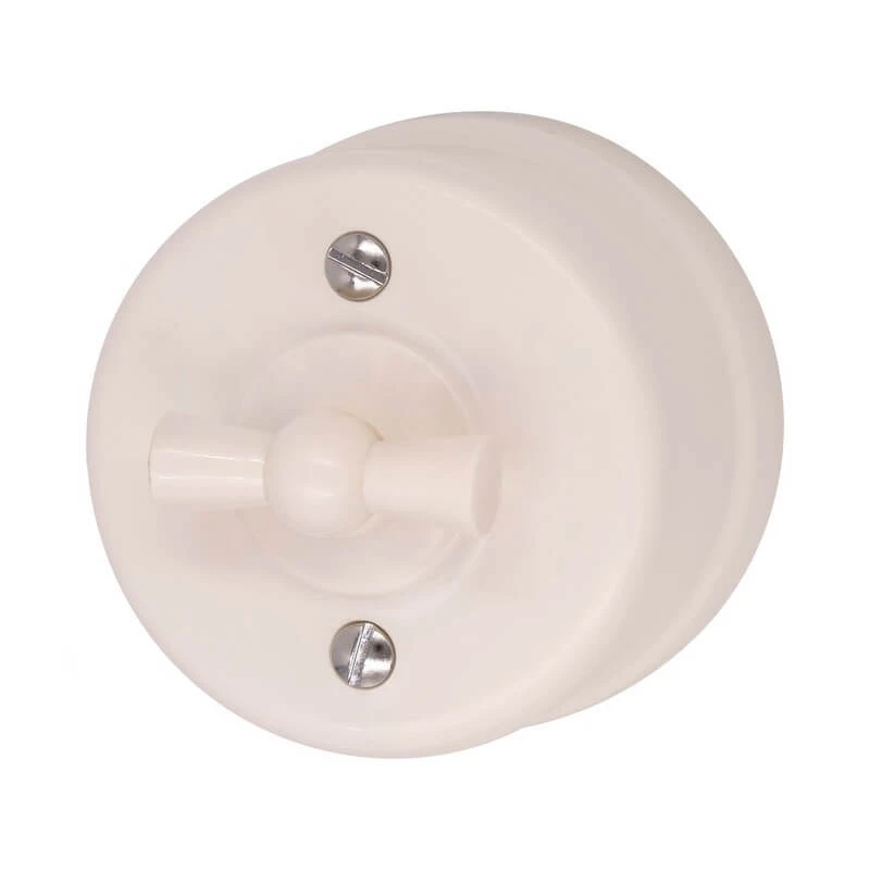 Ретро выключатель, песочное золото, B1-201-24 BIRONI, одноклавишный проходной Ретро выключатель, песочное золото, B1-201-24 BIRONI, одноклавишный проходной