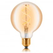 Ретро лампа светодиодная G95, E27, золотая, 057-363 Sun Lumen