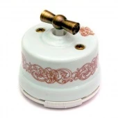 Ретро выключатель узор OP21UZ Salvador двухклавишный