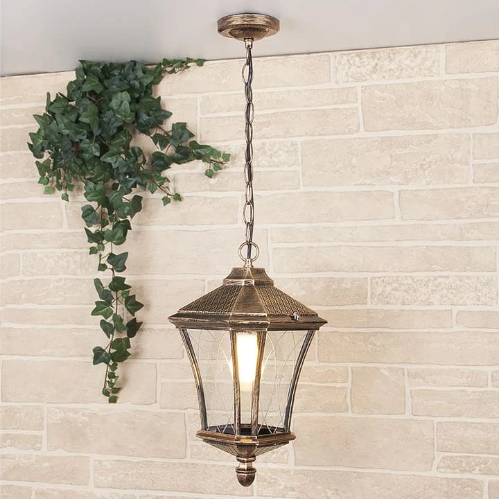 Ретро светильник уличный подвесной Virgo H, черное золото, a031928 Elektrostandard Ретро светильник уличный подвесной Virgo H, черное золото, a031928 Elektrostandard