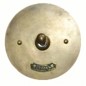 Ретро выключатель, латунь, 02020Л21И-100 ГусевЪ, одноклавишный проходной