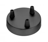 Потолочная база, круглая на 3, черный матовый, 058-476 Sun Lumen