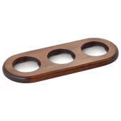 Рамка 3 местная, овал, орех лакированный, 1М-ОЛ3 Vintage