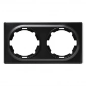 Дизайнерская рамка 2 местная, горизонтальная, черный, 2172829 OneKeyElectro