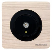 Розетка антенная TV, выбеленный ясень+черный, ROC1-AW/1E21101303 Ruwel