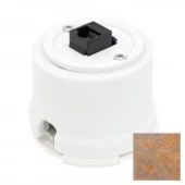 Ретро розетка Internet, мрамор россо, OP.INT.RSM (KM) Salvador