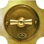 Рамка 1 местная D80, латунь, крест, Л0031Р ГусевЪ