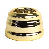 Ретро розетка с заземлением Grande Metallic золото, KGS-7GM Edisel