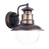 Ретро бра уличное Amsterdam, черный, золотистый, A1523AL-1BN Arte Lamp