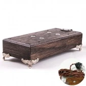 Ретро удлинитель Corriente без заземления, темный дуб, серебряные ножки, LW1021/22-26 Loft&Wood, 2 м.