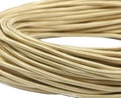 Ретро кабель круглый электрический (50м) 2*0.75, песочный шелк, серия Loft, Interior Electric