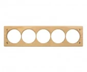 Накладка на бревно 240 мм. 5 местная, береза натуральная, НВ240-5 DecoWood