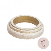 Рамка на бревно D200 мм. 1 местная, восьмерка, дуб выбеленный с золотой патиной НО31ВДЗ200 Salvador