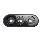 Рамка 3 местная Basic, овал, черный FrBl-03 Edisel