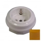 Ретро розетка электрическая с заземлением золото, RS1-80003 Retrika, серия Ideal, серия Ideal