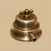 Ретро выключатель серия Людвиг латунь (трубка D12) G155-12 Romatti двухклавишный