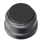 Ретро выключатель, А56-2212 черный Bylectrica двухклавишный (6А)