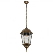 Ретро светильник уличный подвесной Genova, черный, золотистый, A1204SO-1BN Arte Lamp