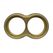 Рамка 2 местная восьмерка дуб коричневый с золотой патиной О32ДКЗ Salvador