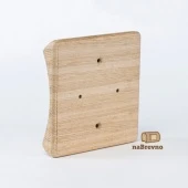 Накладка на бревно D220 мм. под распределительную коробку или светильник 130х130 мм., дуб, KV3-220-D naBrevno