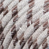 Ретро кабель электрический 2*0.75, коричневая полоска, Cab.D53 Merlotti cavi