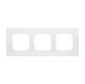 Дизайнерская рамка 3 местная, белое стекло, 844313-1 LK Studio, серия LK80