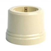 Ретро розетка с заземлением Basic слоновая кость, KBS-02 Edisel