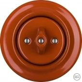 Ретро выключатель красно-коричневый глянцевый OPAURGdm Katy Paty диммер