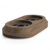 Рамка 2 местная на бревно D240 мм. старое дерево, 080-151 Sun Lumen