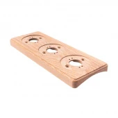 Накладка на бревно 320 мм. 3 местная, ясень натуральный, ОМРкв3-320 DecoWood