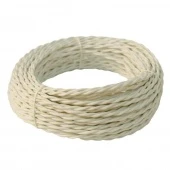 Провод витой электрический 3*1.5 слоновая кость ПВ 3*1.5 ЦИОН