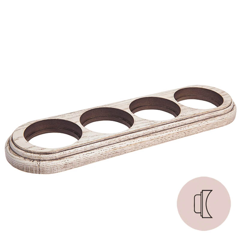 Рамка на бревно D240 мм. 4 местная, овал, дуб выбеленный с коричневой патиной НО14ВДК240 Salvador Рамка на бревно D240 мм. 4 местная, овал, дуб выбеленный с коричневой патиной НО14ВДК240 Salvador