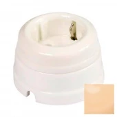 Ретро розетка электрическая с заземлением, имбирь GE70301-И (KM) ТМ МезонинЪ