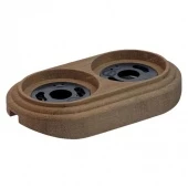 Рамка деревянная 2 местная на бревно D220 мм., старое дерево, RD-02221 Retrika